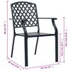vidaXL 3-tlg. Bistro-Set Stahl Schwarz