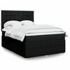 vidaXL Boxspringbett mit Matratze Schwarz 160x200 cm Stoff