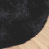 vidaXL Teppich Shaggy Hochflor NAVARRA Schwarz 240x240 cm Polyester
