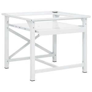 vidaXL Waschmaschinen-Untergestell mit Ausziehbarer Ablage Wei&szlig;