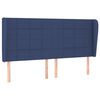 vidaXL Kopfteil mit Ohren Blau 203x23x118/128 cm Stoff