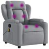 vidaXL Massage-Relaxsessel, hellgrauer Stoff