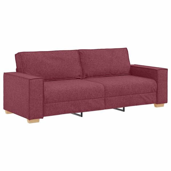 vidaXL 3-Sitzer-Sofa Weinrot 180 cm Stoff