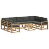 vidaXL Outdoor-Sofagarnitur 10 stk. Wei&szlig; und Anthrazit Polyester