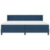 vidaXL Boxspringbett mit Matratze Blau 200 x 200 cm Polyester
