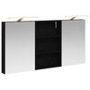 vidaXL Badezimmerschrank-Set 3 stk. Schwarz Eichen-Optik