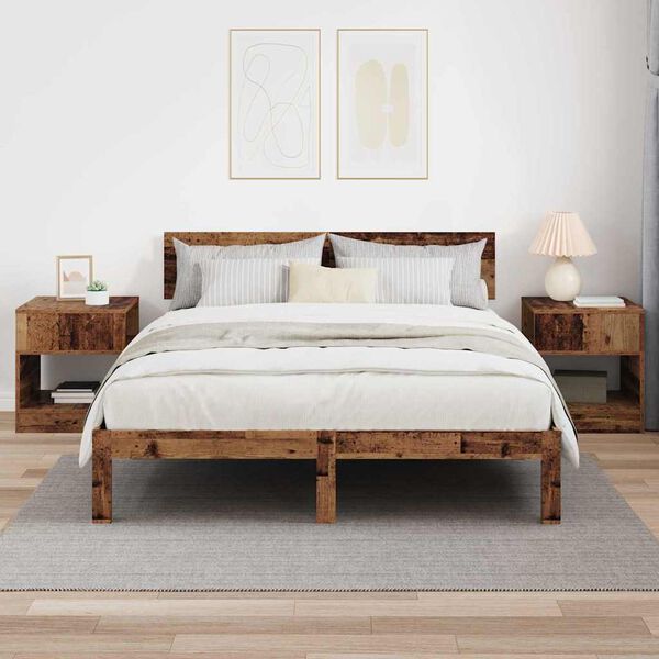 vidaXL Beistelltisch 2 pcs Altholz 40,5 x 40 x 45 cm Holzwerkstoff