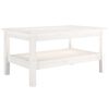 vidaXL Couchtisch Wei&szlig; 80x50x40 cm Massivholz Kiefer