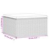 vidaXL 7-tlg. Garten-Lounge-Set mit Kissen Grau Poly Rattan