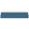 vidaXL Ottoman-Bett mit Matratze Dunkelblau 90x190 cm Samt