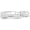 vidaXL 8-tlg. Garten-Lounge-Set Wei&szlig; Massivholz Kiefer