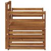 vidaXL Outdoor-Sofagarnitur Natur 75,5 x 63 x 73 cm Massivholz Akazie