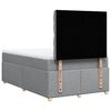 vidaXL Boxspringbett mit Matratze Hellgrau 120x190 cm Stoff