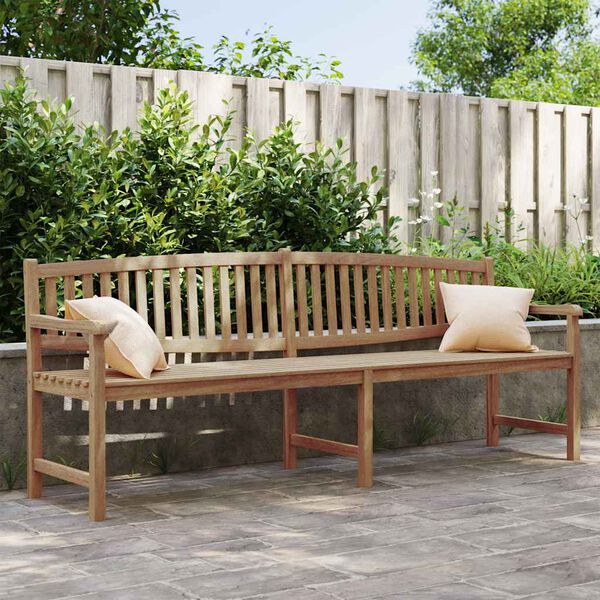 vidaXL Gartenbank 228x59,5x90 cm Massivholz Teak