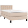 vidaXL Boxspringbett mit Matratze & LED Cappuccino-Braun 100x200cm