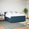 vidaXL Boxspringbett mit Matratze Blau 180x200 cm Samt