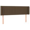 vidaXL Kopfteil mit Ohren Dunkelbraun 147x16x78/88 cm Stoff