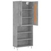 vidaXL Highboard Betongrau 69,5x34x180 cm Holzwerkstoff