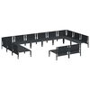 vidaXL Gartensofa-set mit Kissen 12 pcs Schwarz Stahl