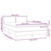 vidaXL Boxspringbett mit Matratze & LED Rosa 160x220 cm Samt