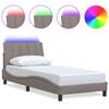 vidaXL Bettgestell ohne Matratze "Hanko" Taupe 80x200 cm Stoff