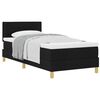 vidaXL Boxspringbett mit Kissen mit Kopfteil Schwarz 90 x 200 cm Stoff