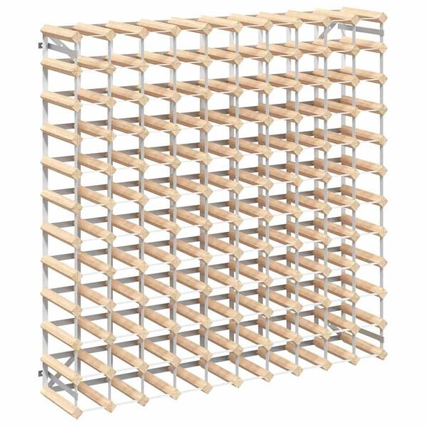 vidaXL Weinregal f&uuml;r 120 Flaschen Massivholz Kiefer