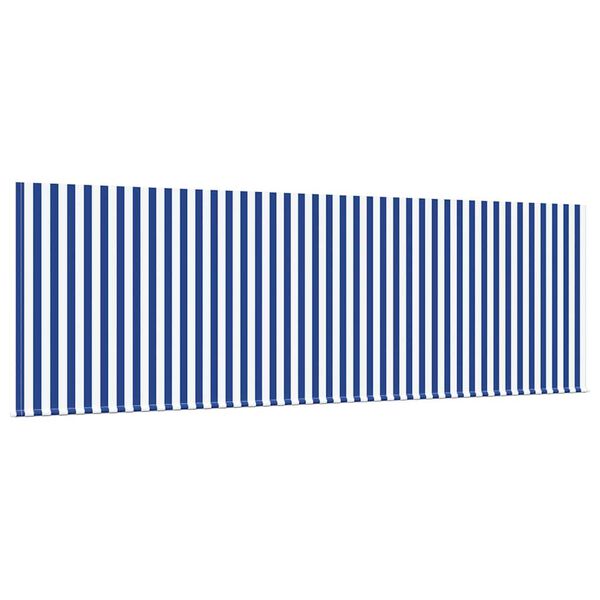 vidaXL Einziehbare Markise Gestreift Blau 350 x 200 cm Stoff