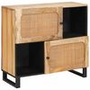 vidaXL Sideboard Braun 80 x 33 x 75 cm Massivholz Mango
