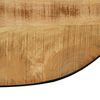 vidaXL Couchtisch Oval Raues Massives Mangoholz und Stahl 100 cm