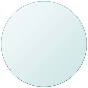 vidaXL Tischplatte aus geh&auml;rtetem Glas rund 700 mm