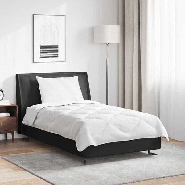 vidaXL Bettdecke mit Kissen 2 pcs Wei&szlig; Mikrofaser