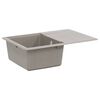 vidaXL Waschbecken Grau 670 x 460 mm 80% Quarz und 20% Harz