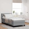 vidaXL Boxspringbett mit Matratze Hellgrau 200 x 90 cm Polyester