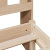 vidaXL Massivholzbett mit Regal ohne Matratze 135x190 cm Kiefernholz