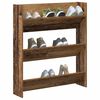 vidaXL Schuhregal Wandmontage Altholz-Optik 80x18x90 cm Holzwerkstoff