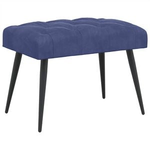vidaXL Bank mit Knopfheftung Polizeiblau 60 x 40 x 45 cm Samt