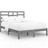 vidaXL Massivholzbett Grau 140x190 cm