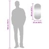 vidaXL Wandspiegel 25x60 cm Glas Oval