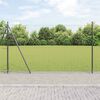vidaXL Zaun mit Pfosten Grau 1,5 x 10 m Stahl und PVC