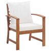vidaXL 4-tlg. Garten-Lounge-Set mit Kissen Massivholz Akazie