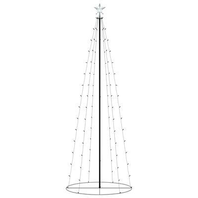 vidaXL Weihnachtsbaum in Kegelform 100 LEDs Warmweiß 70x180 cm
