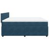 vidaXL Boxspringbett mit Matratze Blau 180x200 cm Samt