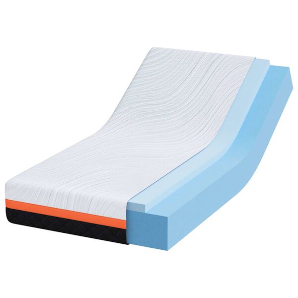 vidaXL Matratze Wei&szlig; und Schwarz 80 x 160 cm Jacquard-Stoff