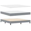 vidaXL Boxspringbett mit Matratze Hellgrau 200 x 180 cm Polyester