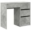 vidaXL Schreibtisch Beton Grau Holzwerkstoff 90 x 37,5 x 75 cm