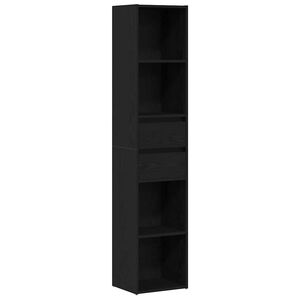 vidaXL B&uuml;cherregal Schwarz Eichen-Optik 36 x 30 x 171 cm Holzwerkstoff