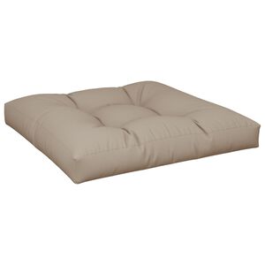 vidaXL Palettenkissen Taupe 70x70x12 cm Stoff