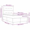 vidaXL LED Boxspringbett mit Matratze Schwarz 120 x 190 cm Samt