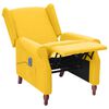 vidaXL Massagesessel mit Liegefunktion Gelb Stoff